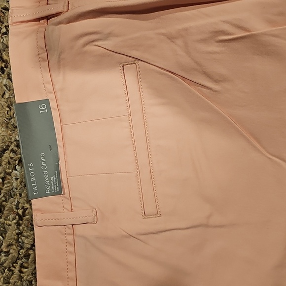 New Talbots relaxed chino pants...size 16...pink - Picture 7 of 7